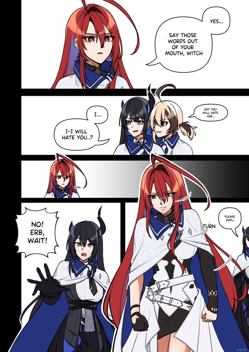 nerissa ravencroft, gigi murin, and elizabeth rose bloodflame (hololive and 2 more) drawn by akkanen