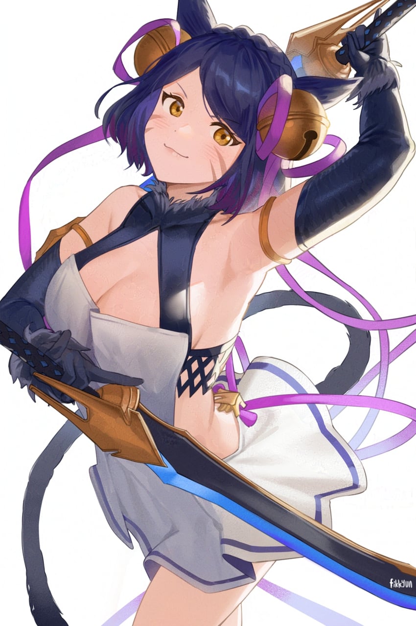 warrior of light and yuel (final fantasy and 2 more) drawn by fikkyun