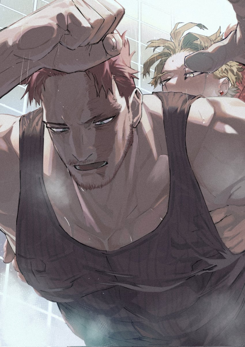 endeavor and hawks (boku no hero academia) drawn by migi_(mm86262394)