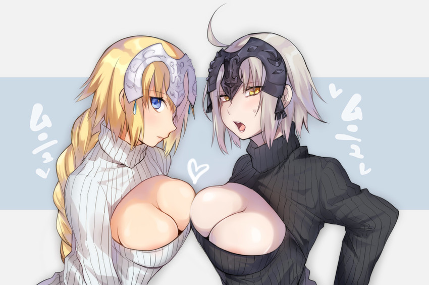 jeanne d'arc alter and jeanne d'arc (fate and 1 more) drawn by danimaru