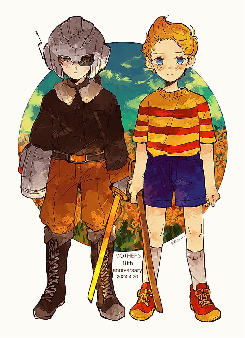 lucas and claus (mother and 1 more) drawn by kiguchiko