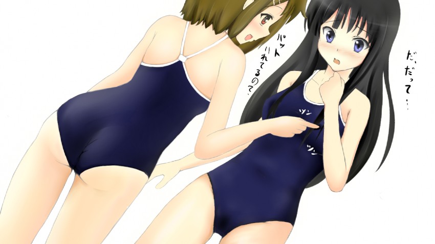 akiyama mio and hirasawa yui (k-on!) drawn by fuuma_(humawww)