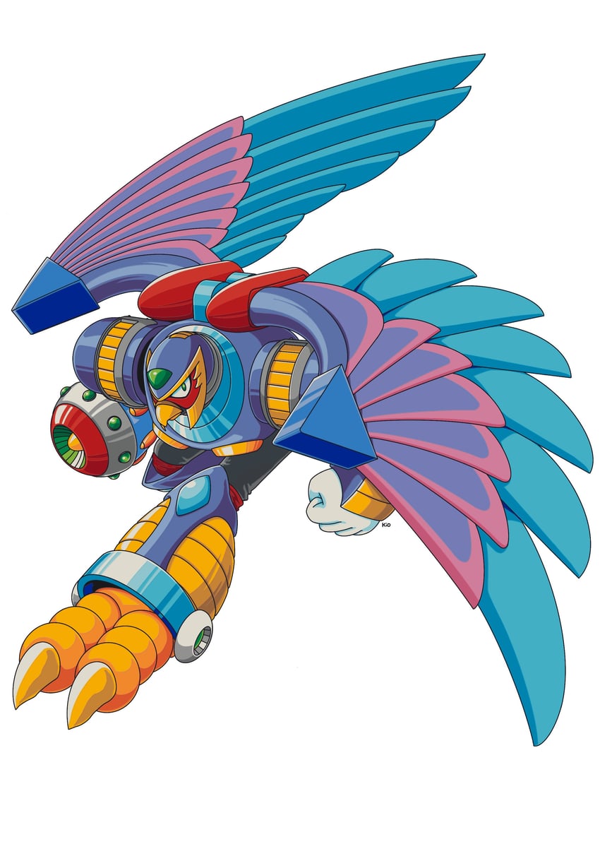 storm eagle (mega man and 2 more) drawn by k1ok_ka