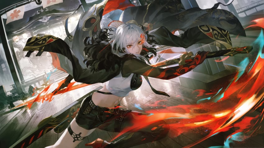 alpha and alpha: crimson weave (punishing: gray raven) drawn by yanderenasa