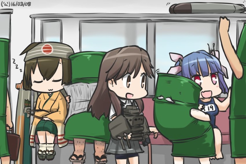hiryuu, i-19, arashio, and teruyof (kantai collection) drawn by hamu_koutarou