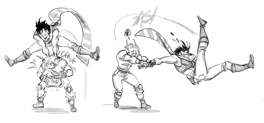 joseph joestar and caesar anthonio zeppeli (jojo no kimyou na bouken and 1 more) drawn by delichuu