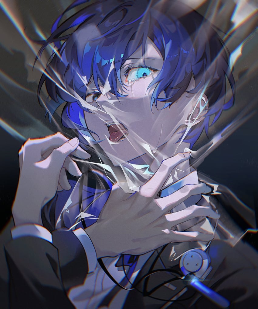 yuuki makoto (persona and 2 more) drawn by bibi_booom