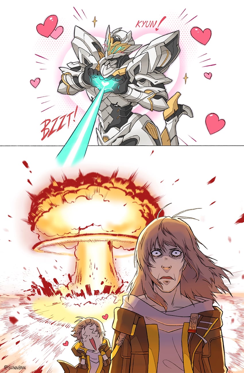 trailblazer, stelle, caelus, and sam (honkai and 2 more) drawn by sunnbnn