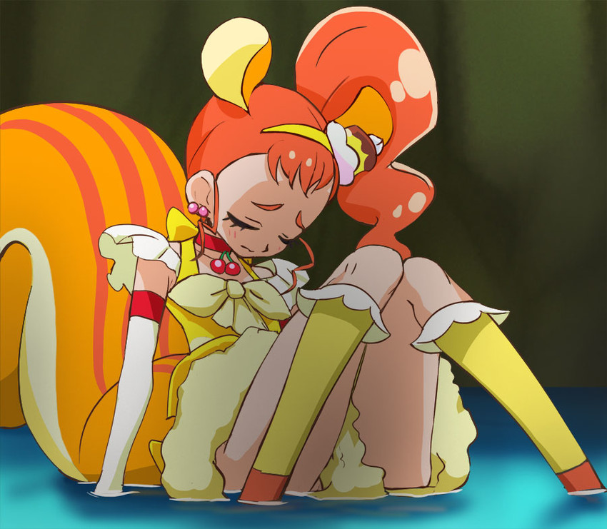 arisugawa himari and cure custard (precure and 1 more) drawn by haruyama_kazunori