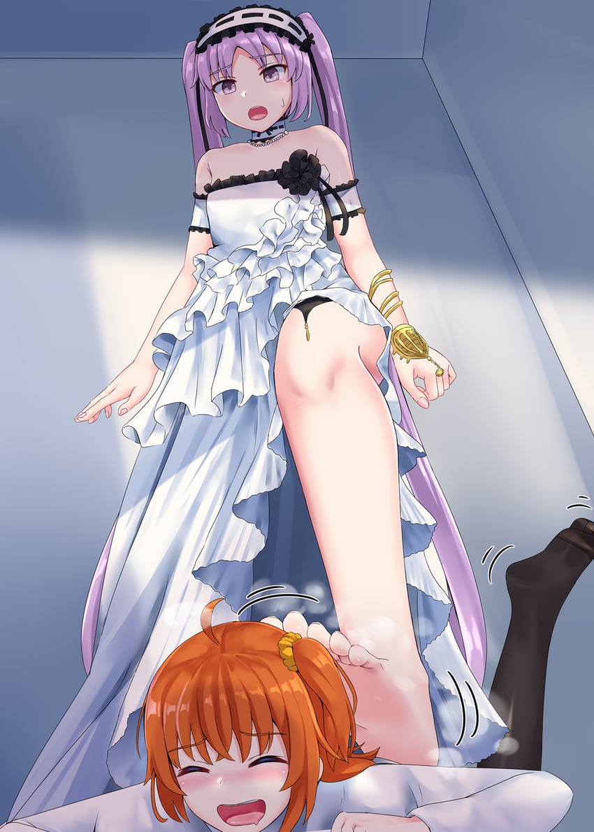 fujimaru ritsuka and stheno (fate and 1 more) drawn by nuppunuppu