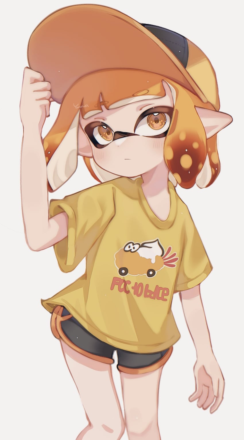inkling player character and inkling girl (splatoon) drawn by yn_uo0