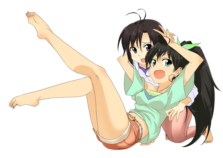 kikuchi makoto and ganaha hibiki (idolmaster) drawn by iga_tamaki