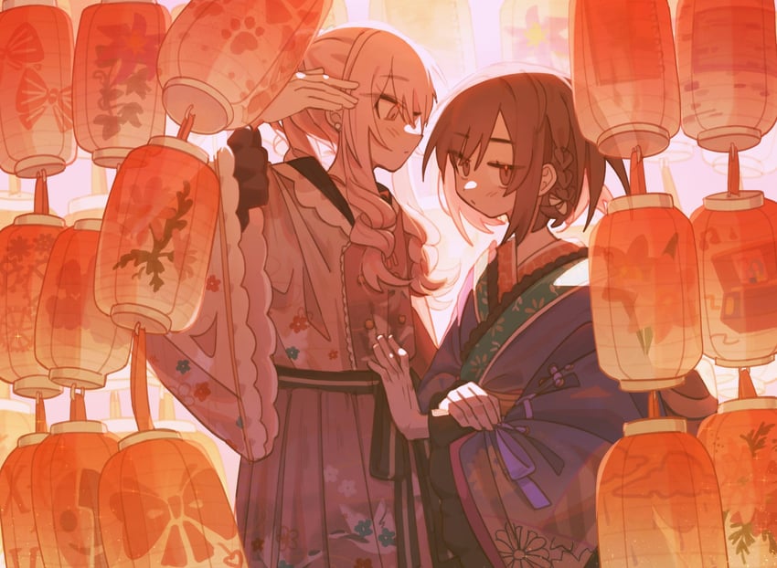 shinonome ena and akiyama mizuki (project sekai) drawn by luwwakk