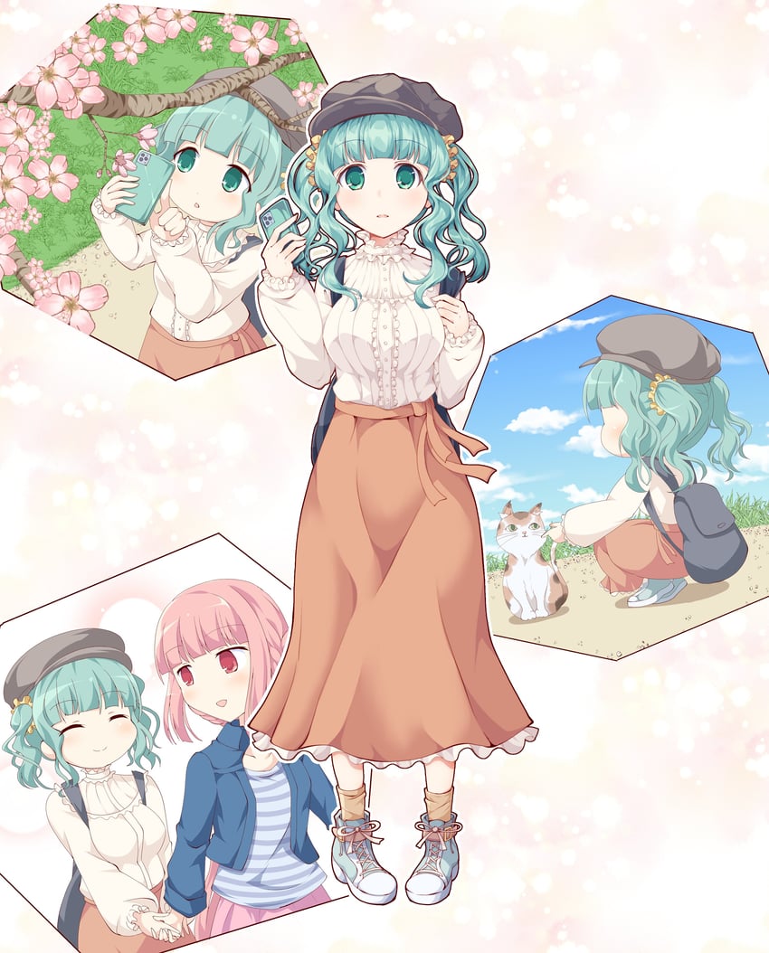 tamaki iroha and futaba sana (mahou shoujo madoka magica and 1 more) drawn by niyadepa