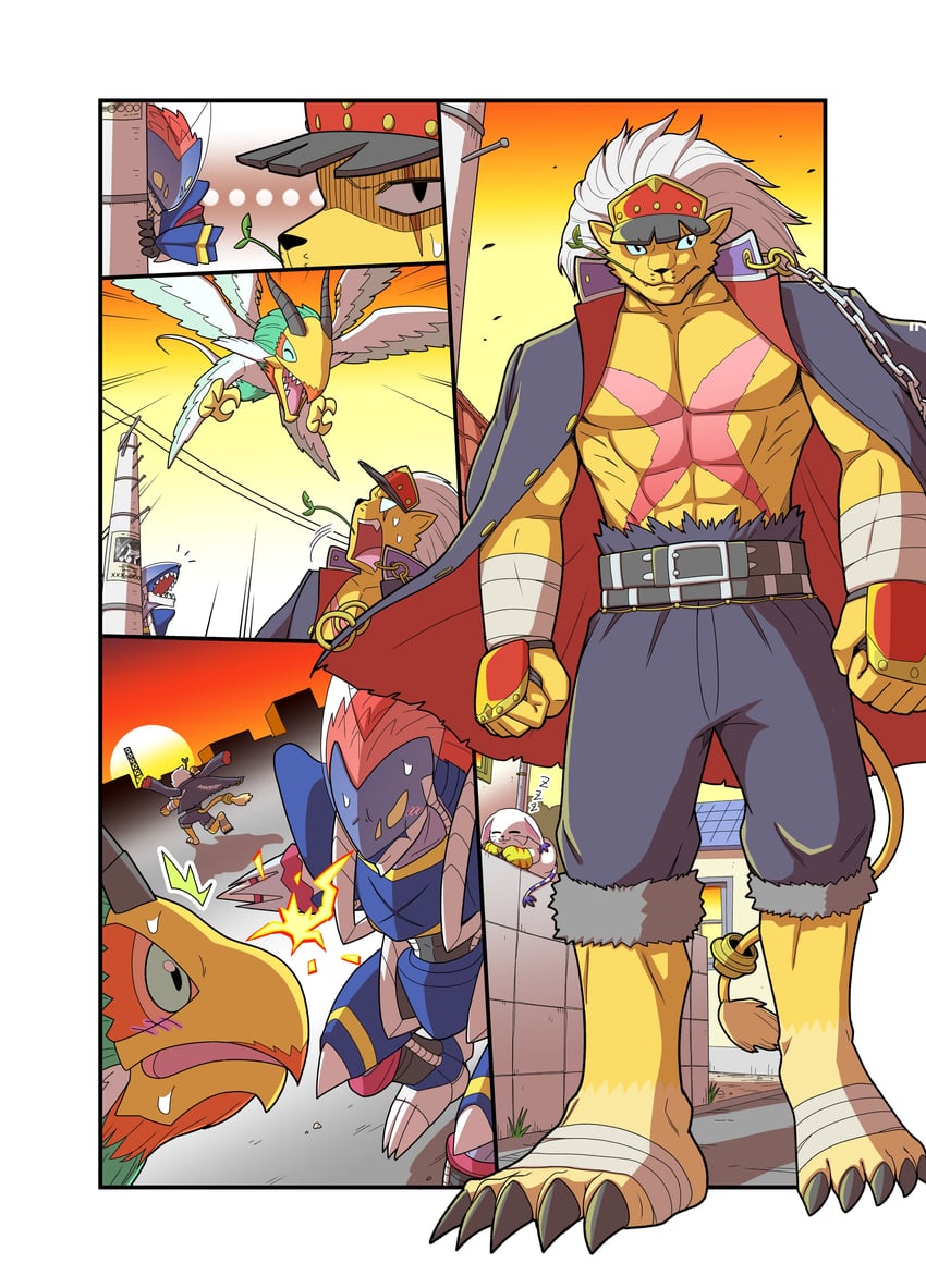 tailmon, bancholeomon, valdurmon, and darkdramon (digimon) drawn by narome_and_levy