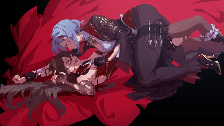 griseo and vita (honkai and 1 more) drawn by crmnlmlfhntr