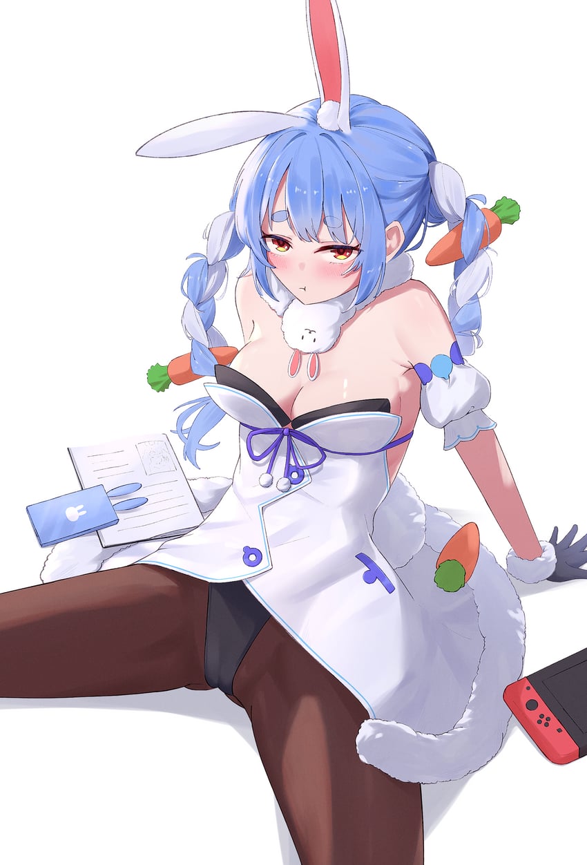 usada pekora and don-chan (hololive) drawn by zetacat