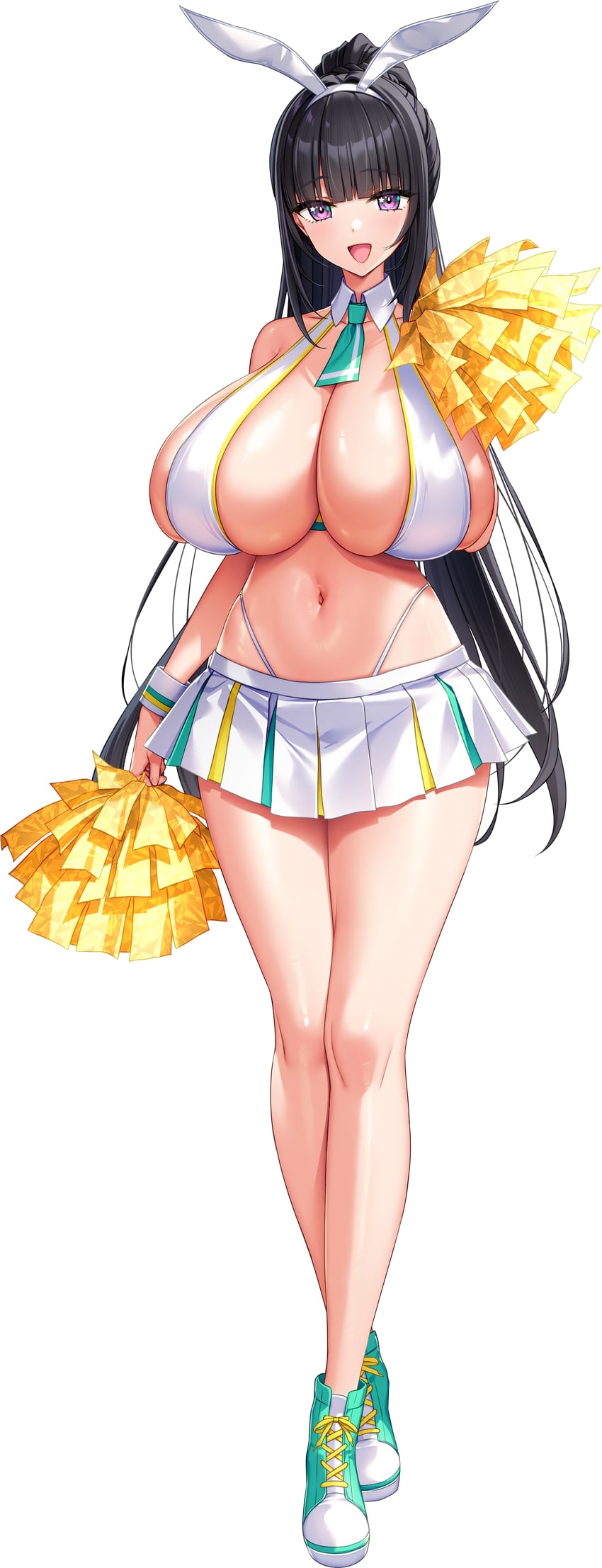 chichizaki momina (motto! haramase! honoo no oppai isekai oppai bunny gakuen!) drawn by derauea