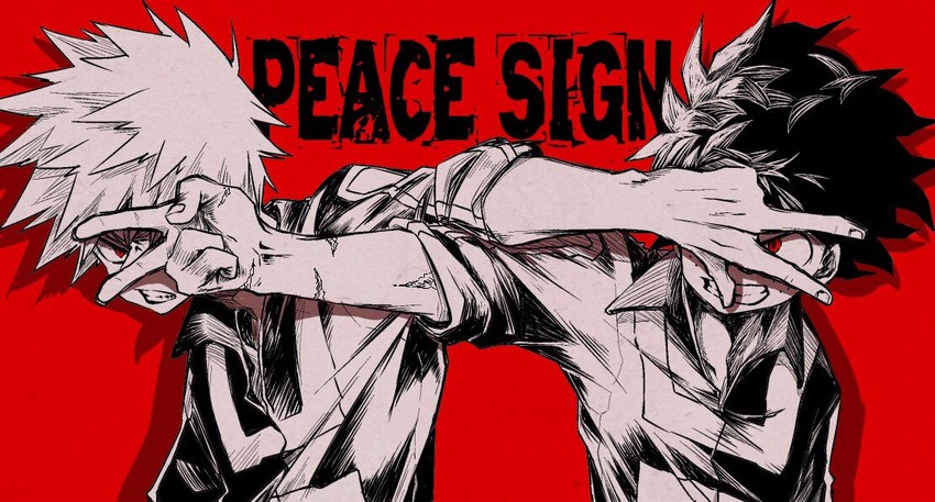 midoriya izuku and bakugou katsuki (boku no hero academia)
