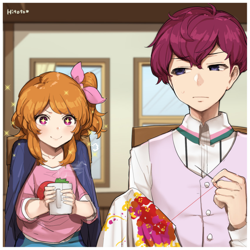 ozora akari and sena tsubasa (aikatsu!) drawn by hitoto