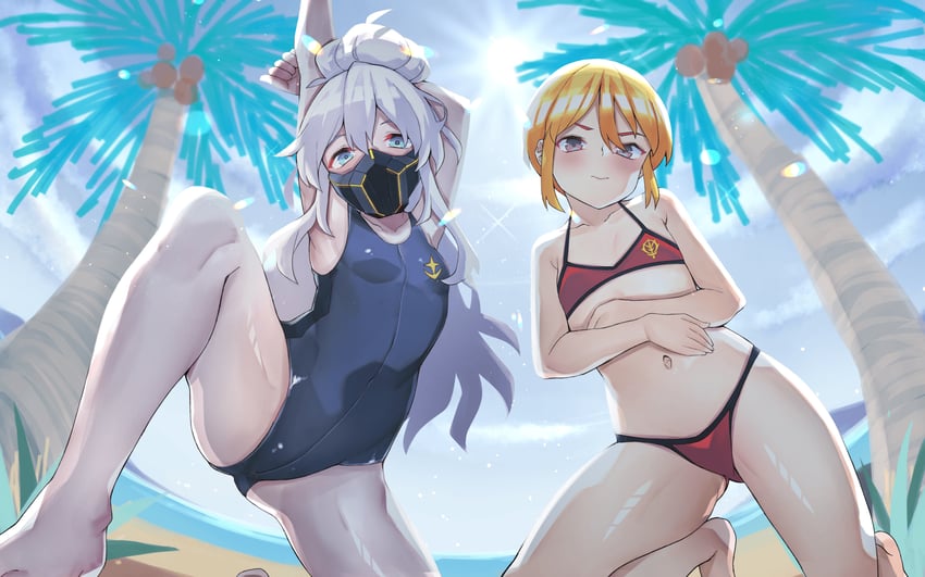 puru two and deux murasame (gundam and 2 more) drawn by nekokyun