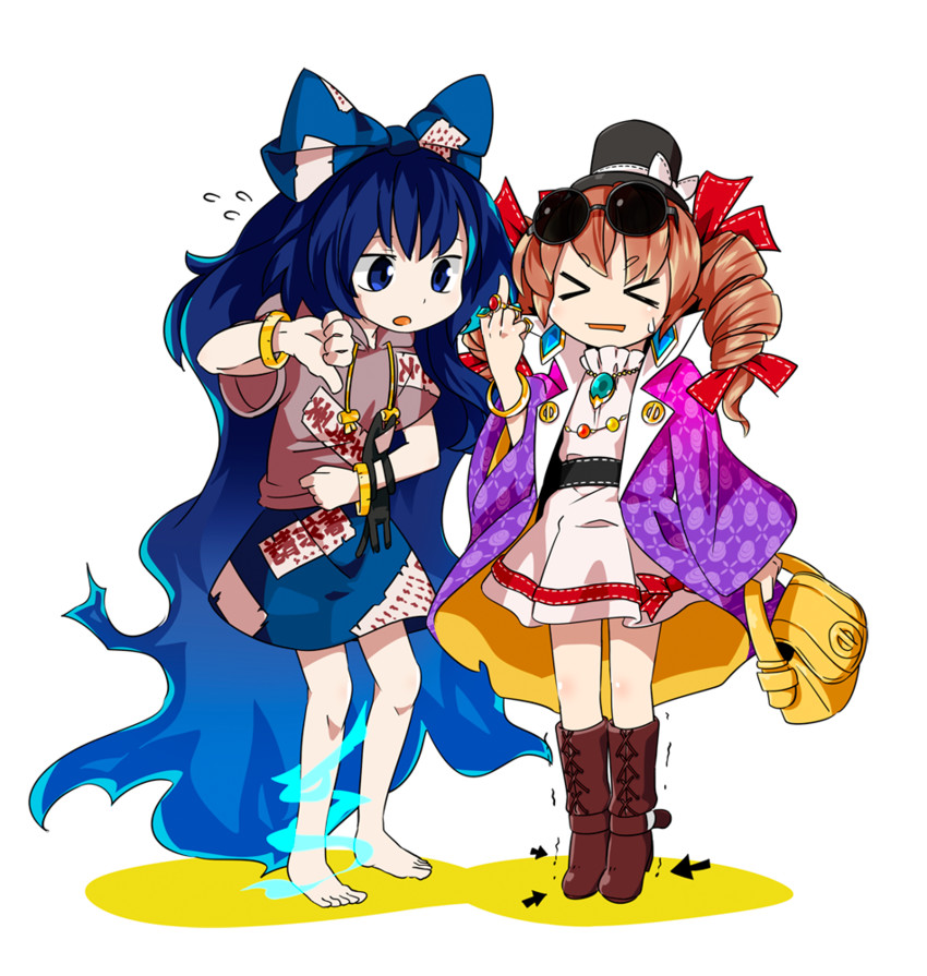 yorigami shion and yorigami jo'on (touhou) drawn by byourou
