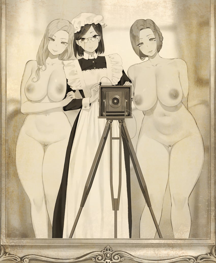 edea, rosemary, and nora (original) drawn by throtem