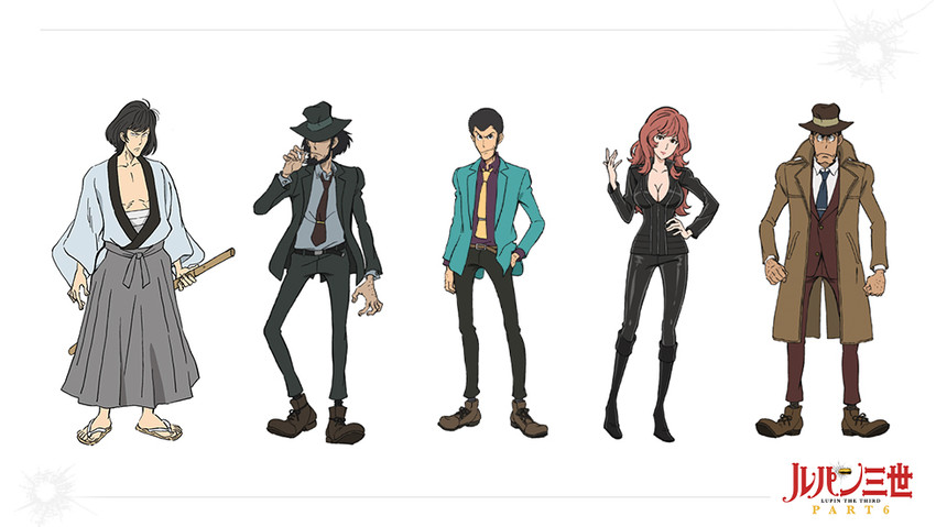 arsene lupin iii, jigen daisuke, mine fujiko, ishikawa goemon xiii, and zenigata kouichi (lupin iii and 1 more)
