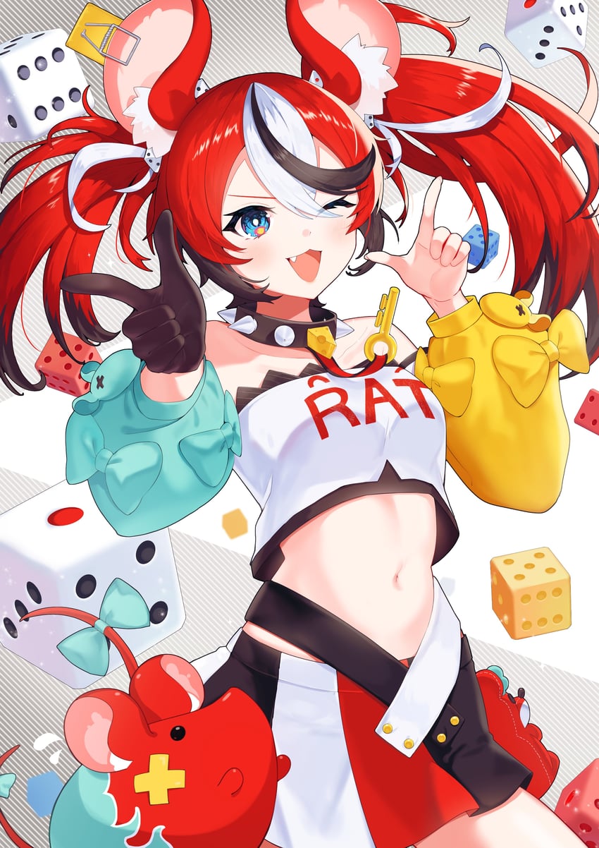 hakos baelz and mr. squeaks (hololive and 1 more) drawn by cannyu