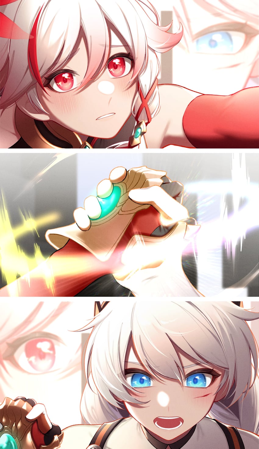 kiana kaslana and fu hua (honkai and 1 more) drawn by yunomi_(yunomi_hs)
