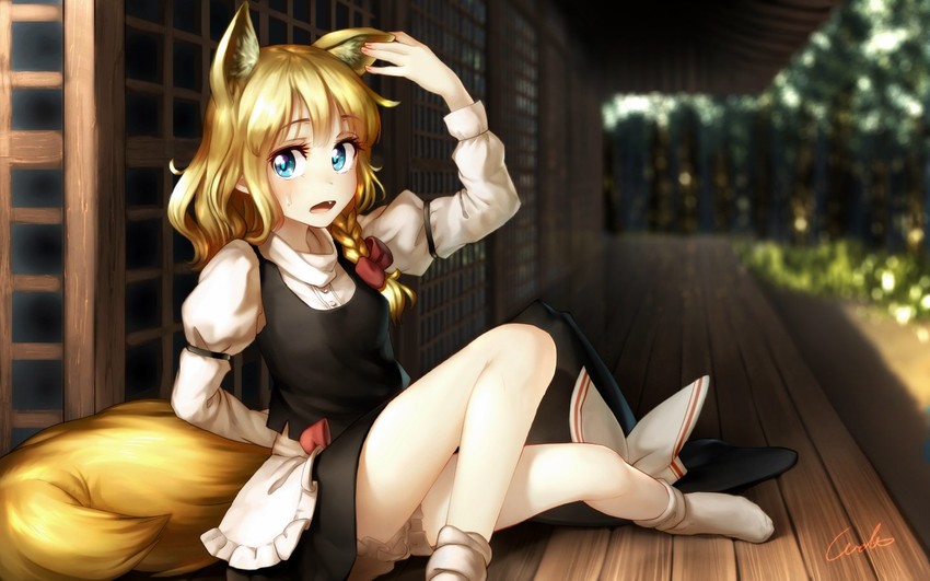 kirisame marisa and youkai fox (touhou) drawn by welt_(kinsei_koutenkyoku)