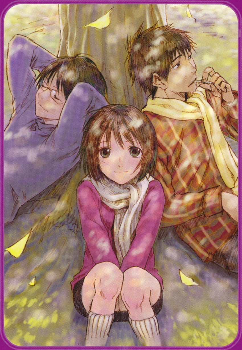 nakahara misaki, satou tatsuhiro, and yamazaki kaoru (nhk ni youkoso!) drawn by ooiwa_kenji