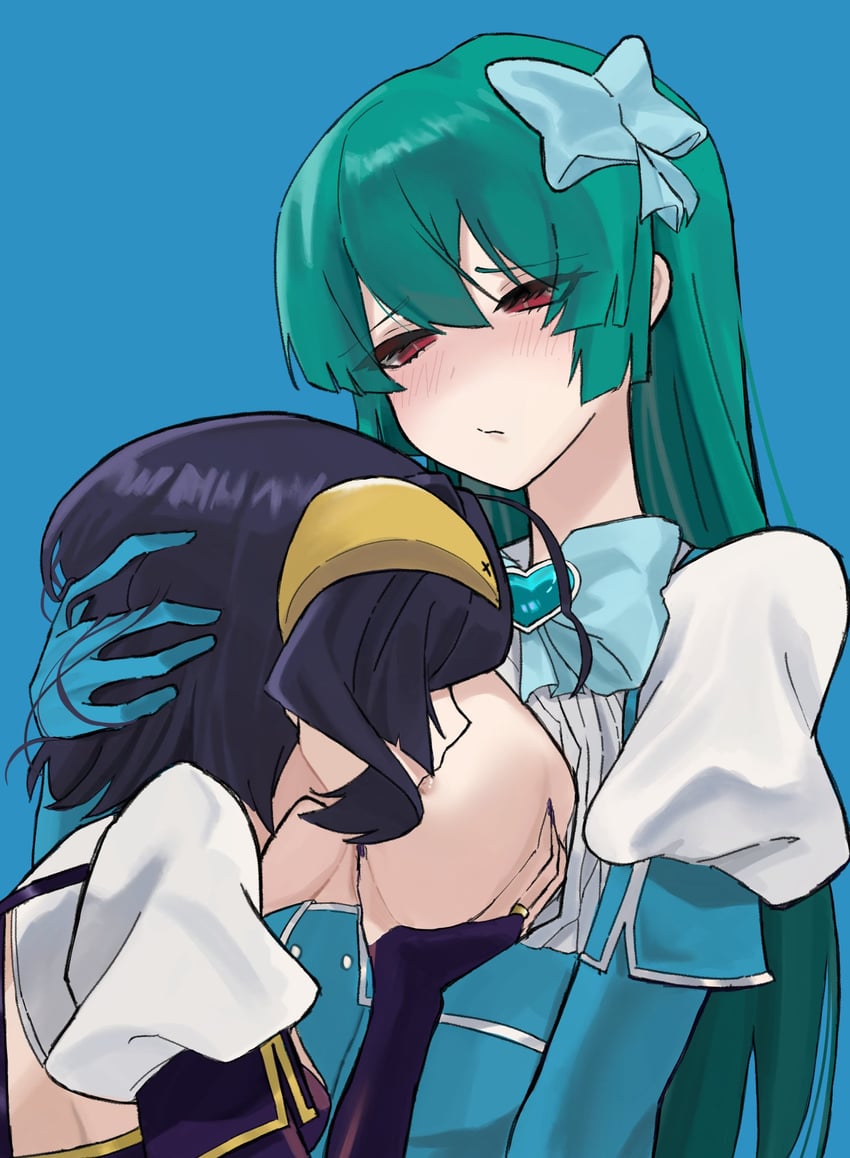 hiiragi utena, magia baiser, minakami sayo, and magia azure (mahou shoujo ni akogarete) drawn by ulette