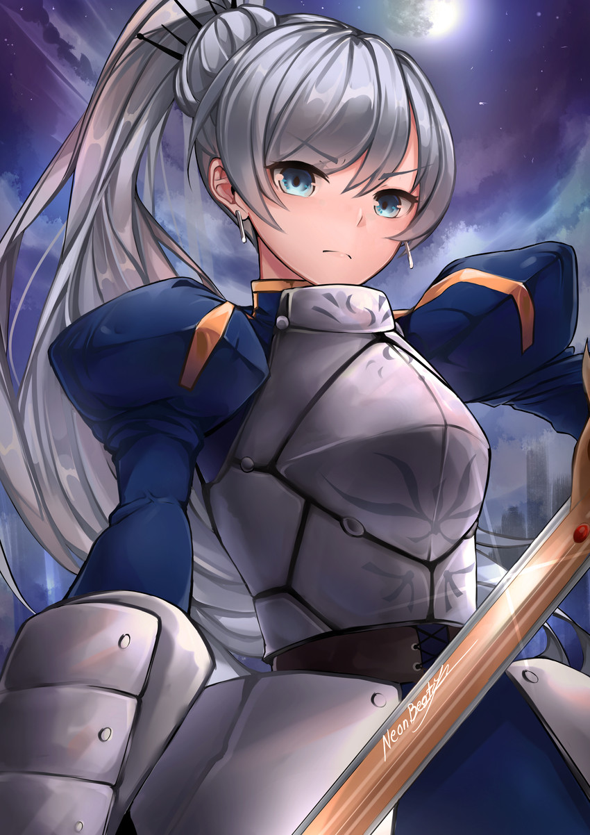 artoria pendragon, saber, and weiss schnee (fate and 2 more) drawn by neonbeat