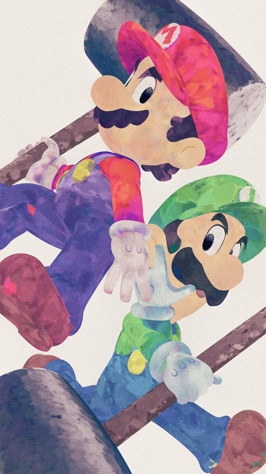 mario and luigi (mario and 2 more) drawn by mario0ooo0ooo0o
