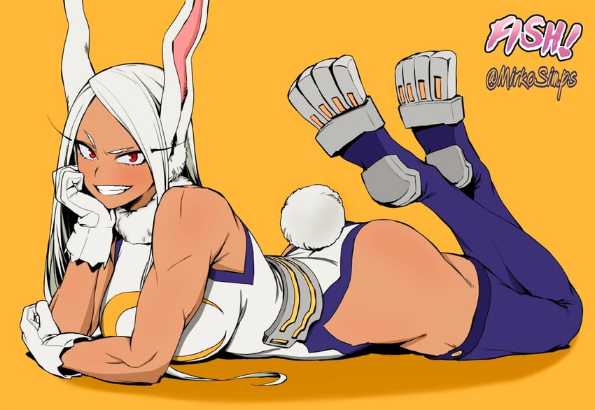 mirko (boku no hero academia) drawn by mirkosimps and parallaxfused