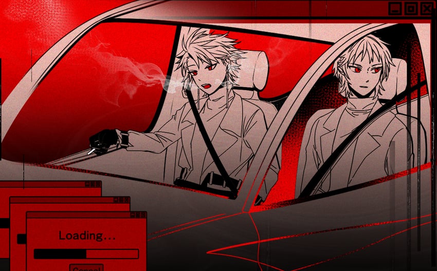 harada minoru and theodore riddle (saibou shinkyoku) drawn by b1ue_e4rth