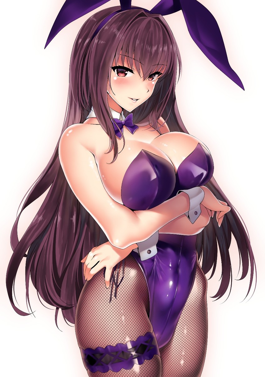 scathach (fate and 1 more) drawn by kawai_(purplrpouni)