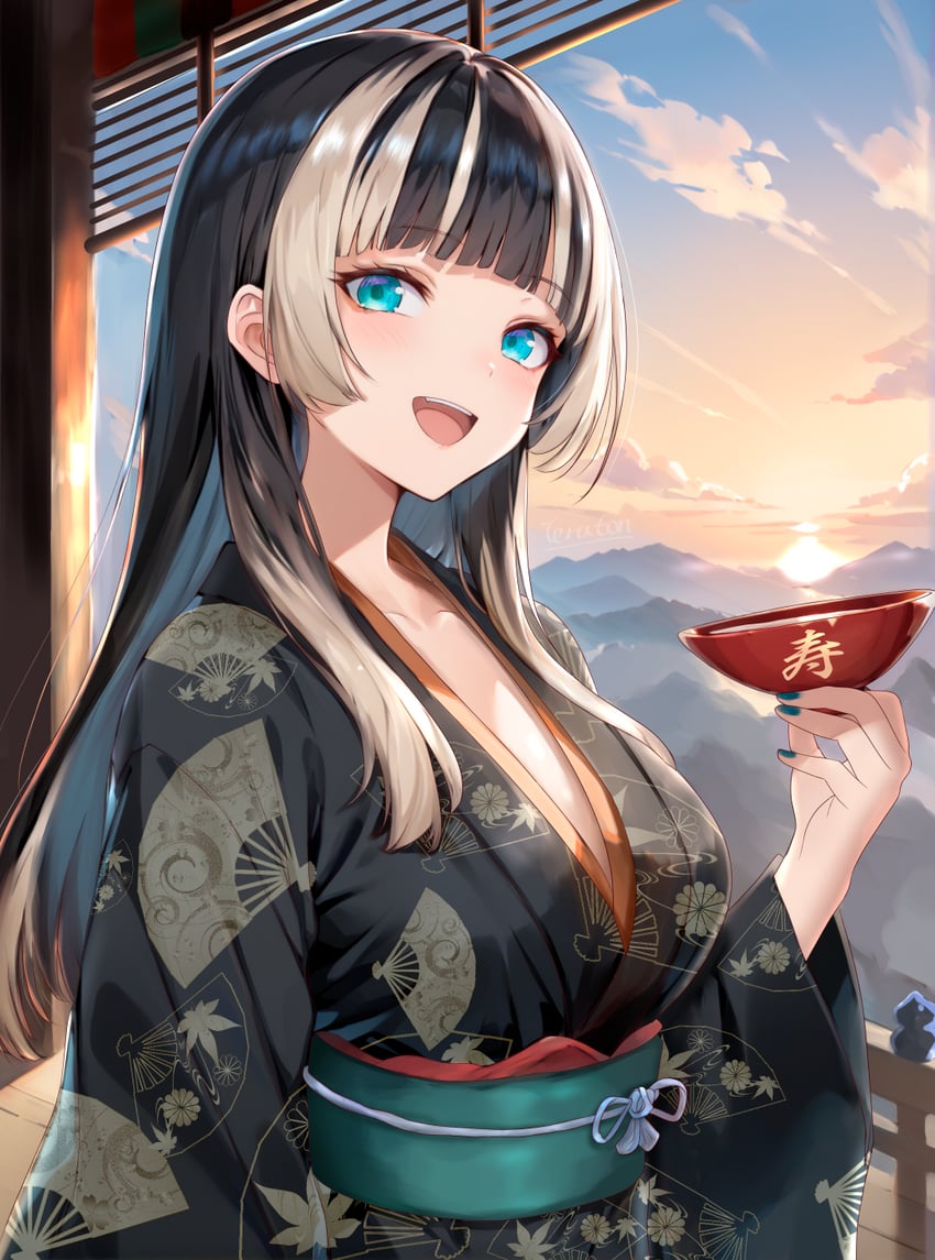 juufuutei raden (hololive and 1 more) drawn by urushinuri