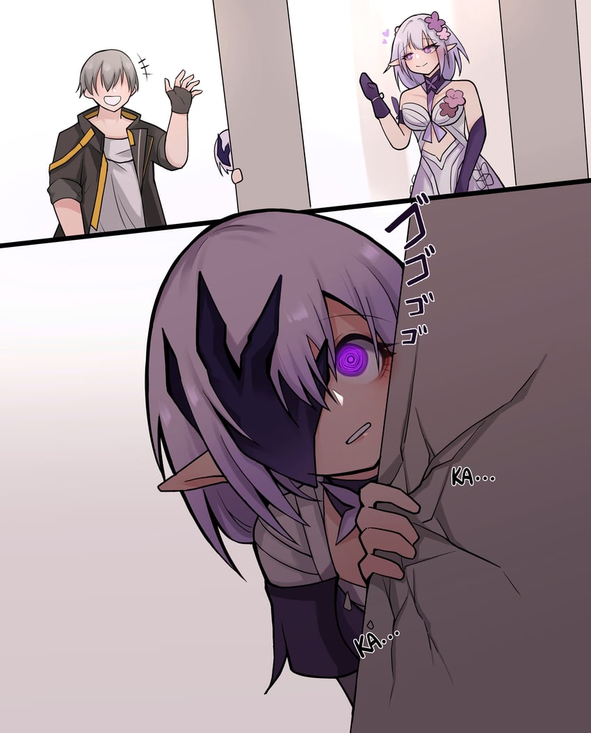 trailblazer, caelus, castorice, and polyxia (honkai and 1 more) drawn by wifi_saga
