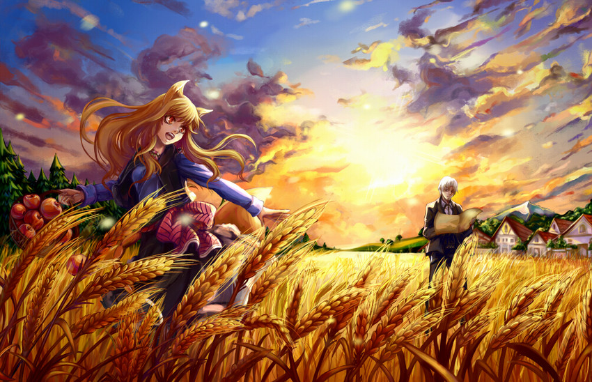 holo and craft lawrence (spice and wolf) drawn by cxonline
