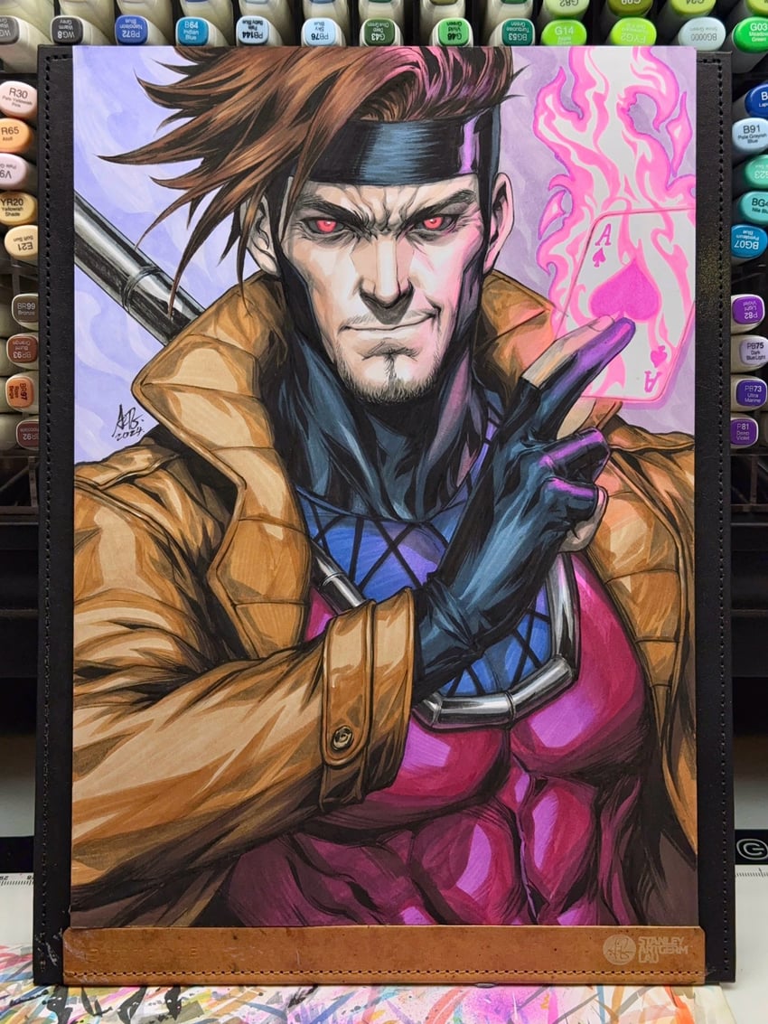 gambit (marvel and 1 more) drawn by stanley_lau