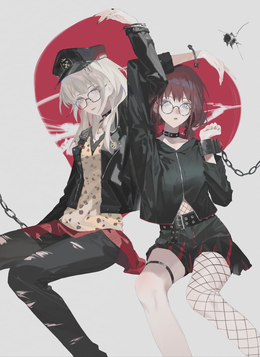 iseri nina and kawaragi momoka (girls band cry) drawn by shu_kunkuokuozi