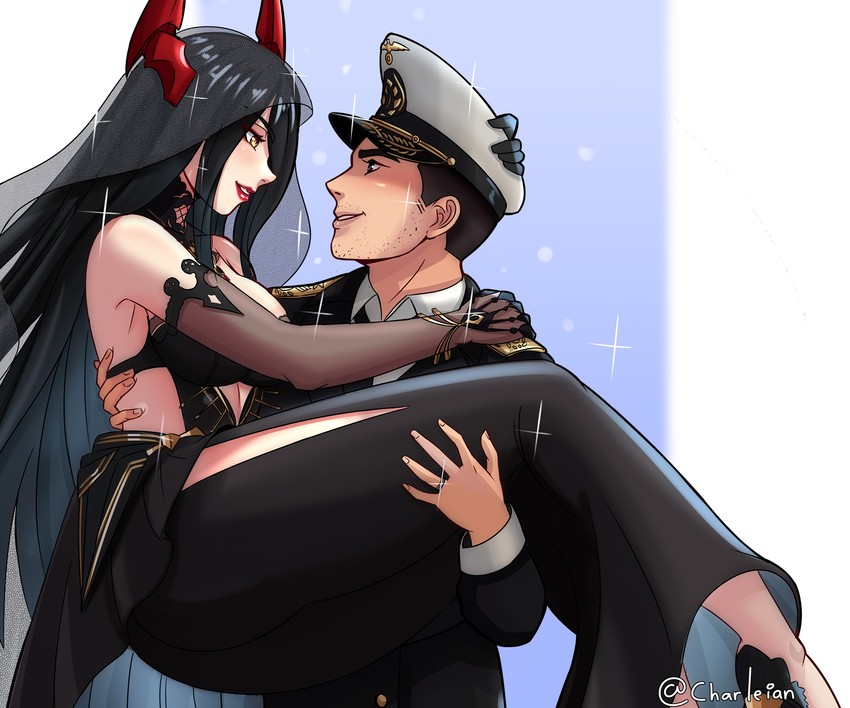 commander and friedrich der grosse (azur lane) drawn by charleian
