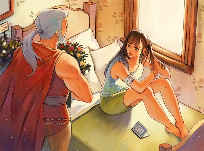 tifa lockhart and zangan (final fantasy and 1 more) drawn by thar_chandran