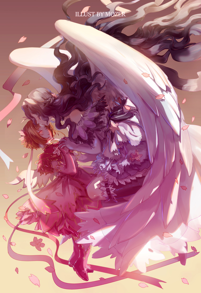 kinomoto sakura and kinomoto nadeshiko (cardcaptor sakura) drawn by mozer_(zerlinda)