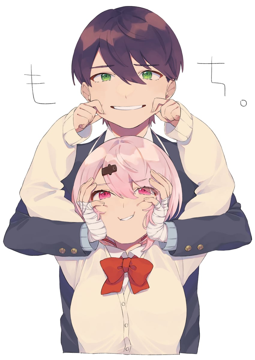 shiina yuika and kenmochi touya (nijisanji) drawn by arata_(user_jjxc7843)