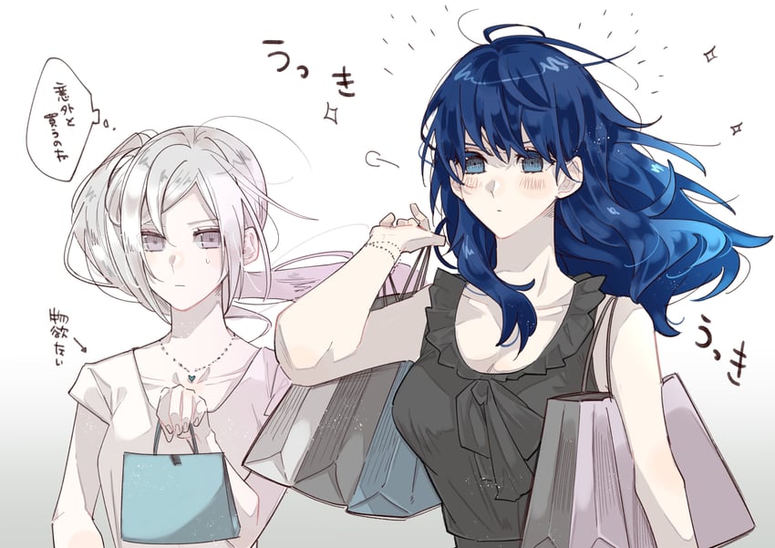 female byleth and edelgard von hresvelg (fire emblem and 1 more) drawn by illust_mi