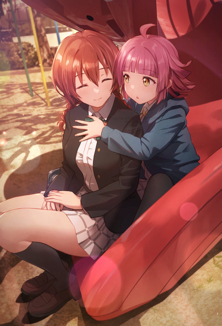 tennoji rina and emma verde (love live! and 1 more) drawn by shamakho