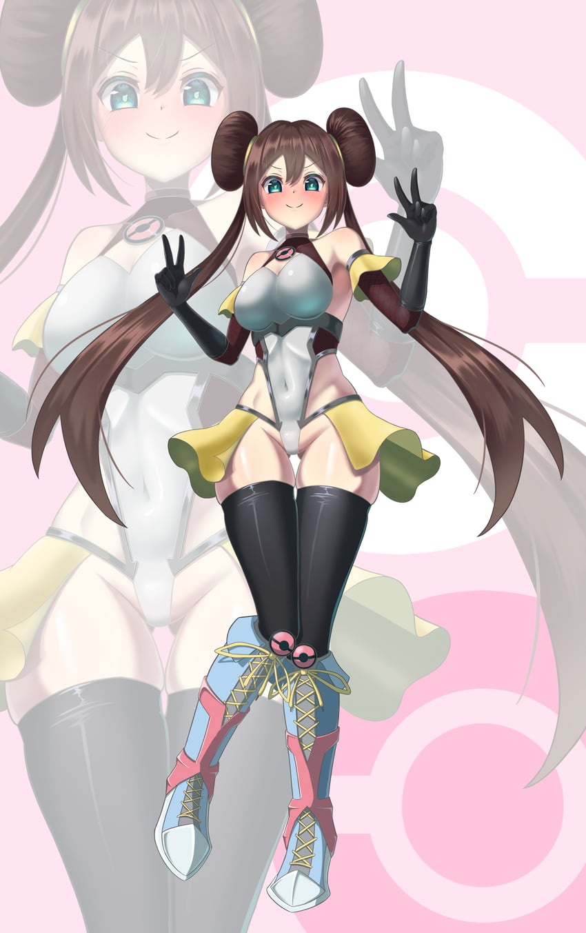 rosa (pokemon and 1 more) drawn by wato_(watto1005)